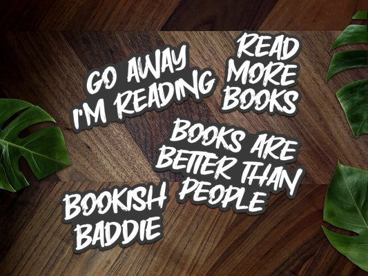 BloodAndBlossom - Bookish Die Cut Sticker ~ Sarcastic Quotes Die Cut Sticker ~ Gift for Book Lovers ~ Negative Affirmation Inspired Laptop Decal